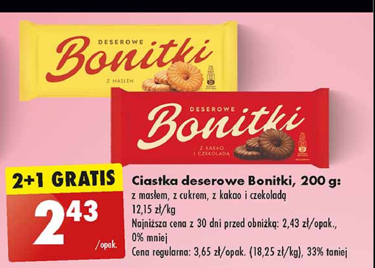 Ciastka z cukrem Bonitki promocja