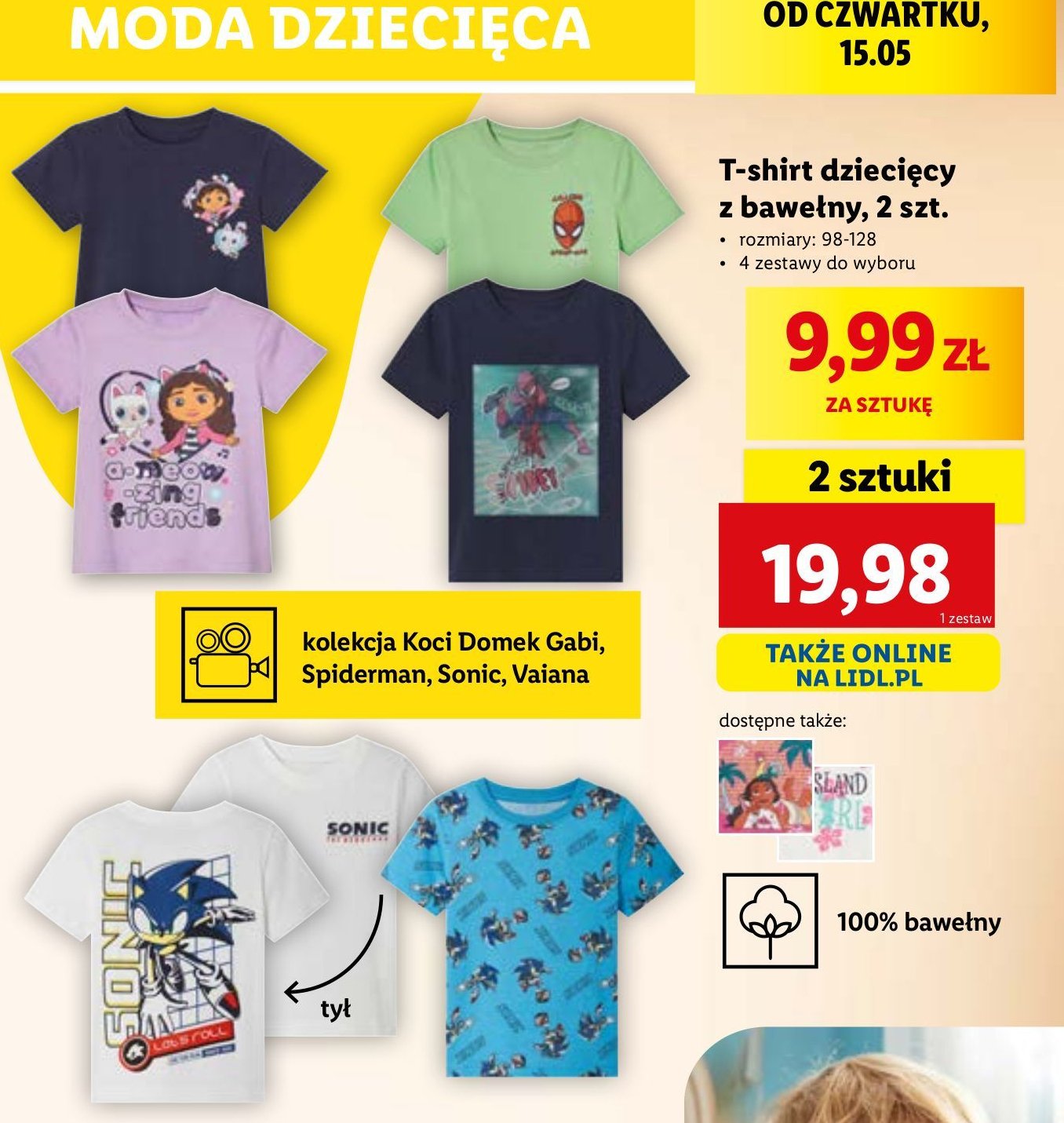 T-shirt dziecięcy promocja w Lidl
