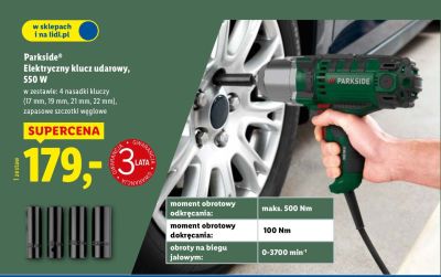 Elektryczny klucz udarowy 550 W promocja w Lidl