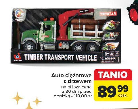 Auto ciężarowe z drzewem promocja w Carrefour