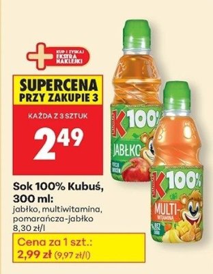Sok 100% jab艂ko-marchew Vital fresh promocja w Biedronka