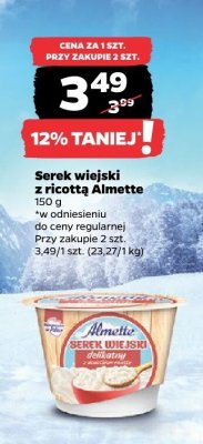 Serek wiejski z ricottą 150 g promocja w Netto
