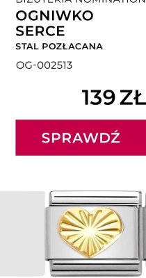 Ogniwko Serce, stal pozłacana promocja w Briju