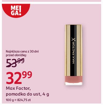 Pomadka do ust Max factor promocja w Rossmann