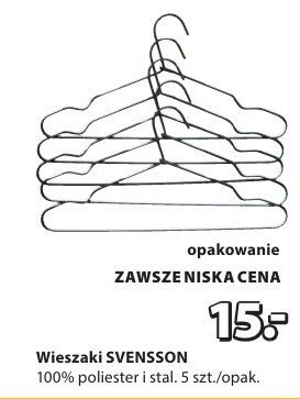 Wieszaki SVENSSON 100% 5 szt. promocja w Jysk