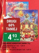 Cukierki advent kalendarz adwentowy rambo 75 g promocja w bi1