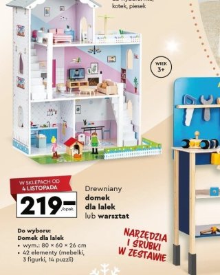 Domek dla lalek drewniany promocja w Biedronka