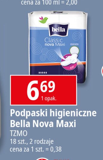 Podpaski BELLA CLASSIC NOVA MAXI promocja w Leclerc