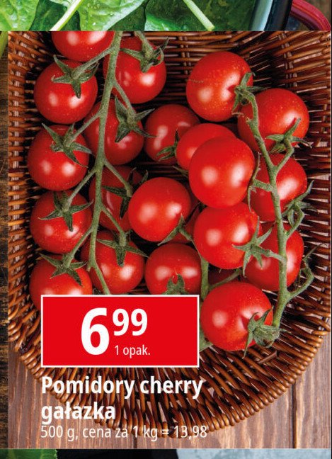 Pomidory cherry gałązka promocja w Leclerc