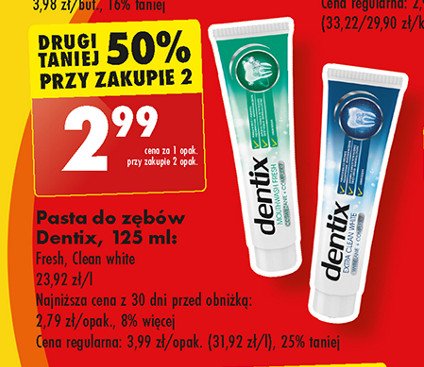 Pasta do zębów mouthwash fresh Dentix promocja