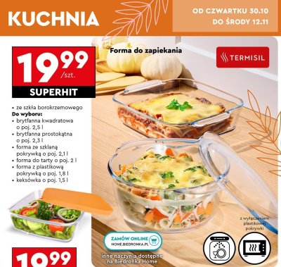 Forma do zapiekania ze szklaną pokrywką 2,1 l promocja w Biedronka