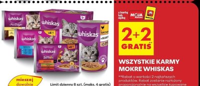 Karma mokra dla kota wszystkie rodzaje 2+2 GRATIS promocja w Biedronka