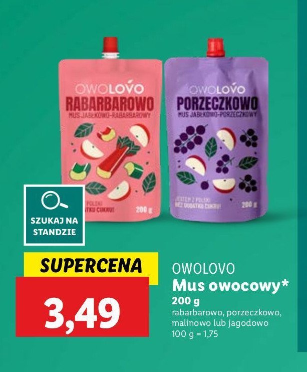 Mus jab艂kowo-malinowy Owolovo promocja
