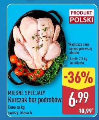 Kurczak bez podrobów MIĘSNE SPECJAŁY promocja w Aldi