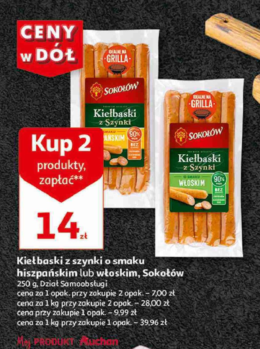 Kiełbaski z szynki w stylu hiszpańskim Sokołów promocja