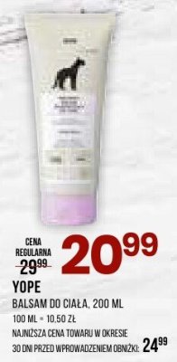 Balsam do ciała YOPE promocja w Drogerie Natura