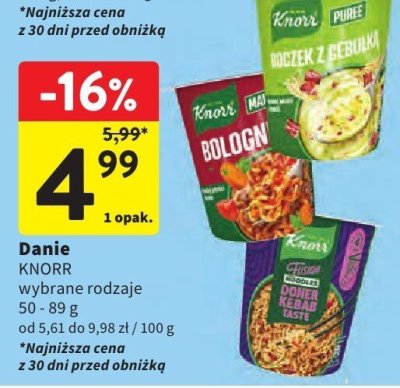 Danie KNORR wybrane rodzaje promocja w Intermarche
