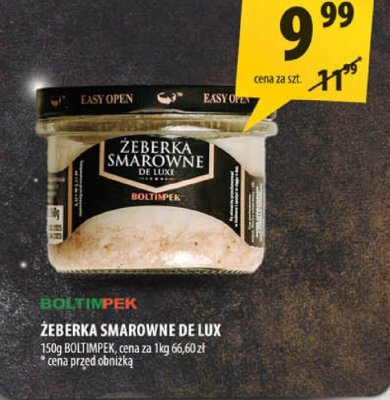 Żeberka smarowne De Lux Boltimpek promocja w Arhelan
