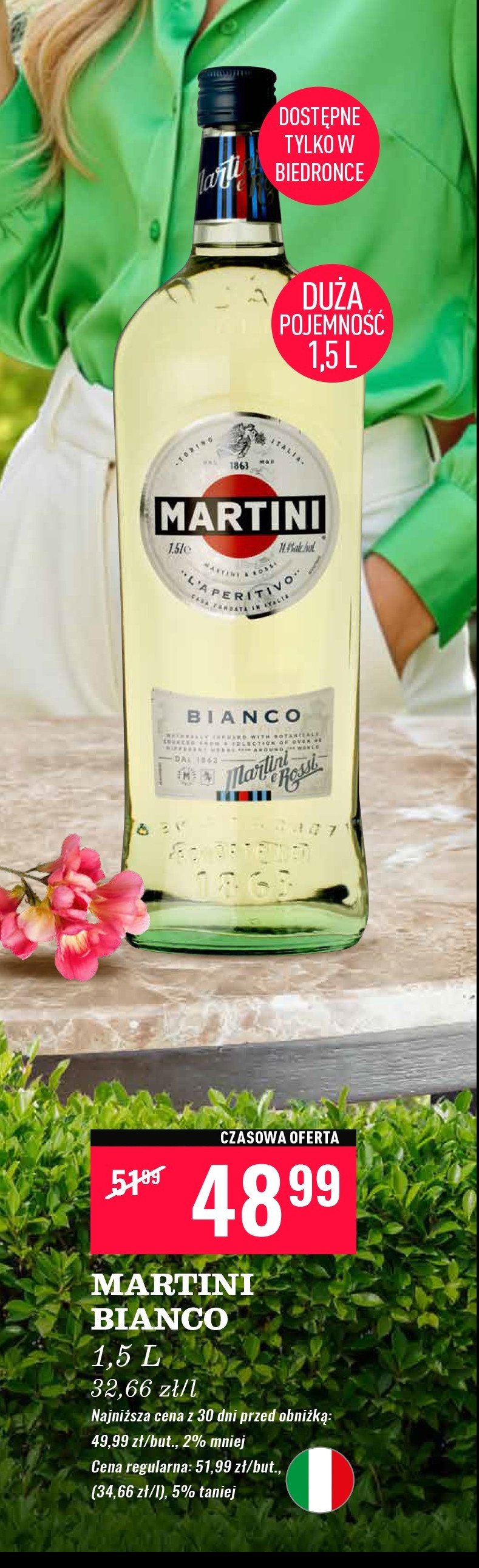Vermouth Martini bianco promocja