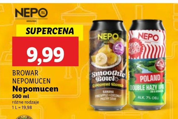 Piwo Nepomucen hops & more promocja w Lidl