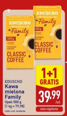 Kawa mielona Family Classic Coffee 500 g, 1+1 GRATIS promocja w Aldi