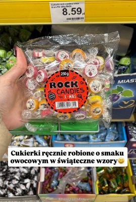 Cukierki ręcznie robione X-mas promocja w Dino