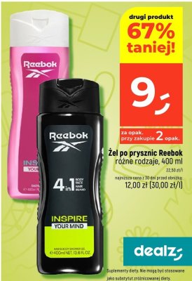 Żel po prysznic Reebok różne rodzaje promocja w Dealz