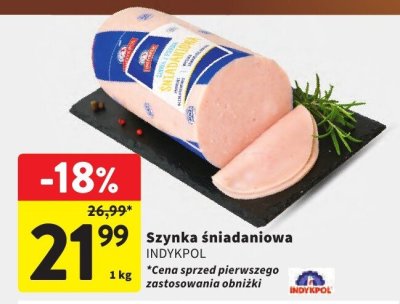 Szynka śniadaniowa INDYKPOL promocja w Intermarche