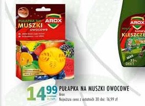 Pu艂apka na muszki owoc贸wki Arox promocja