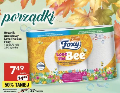 Ręcznik papierowy Love The Bee Foxy promocja w Delikatesy Centrum