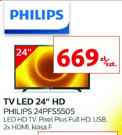 Telewizor led 24" 24pfs5505 Philips promocja