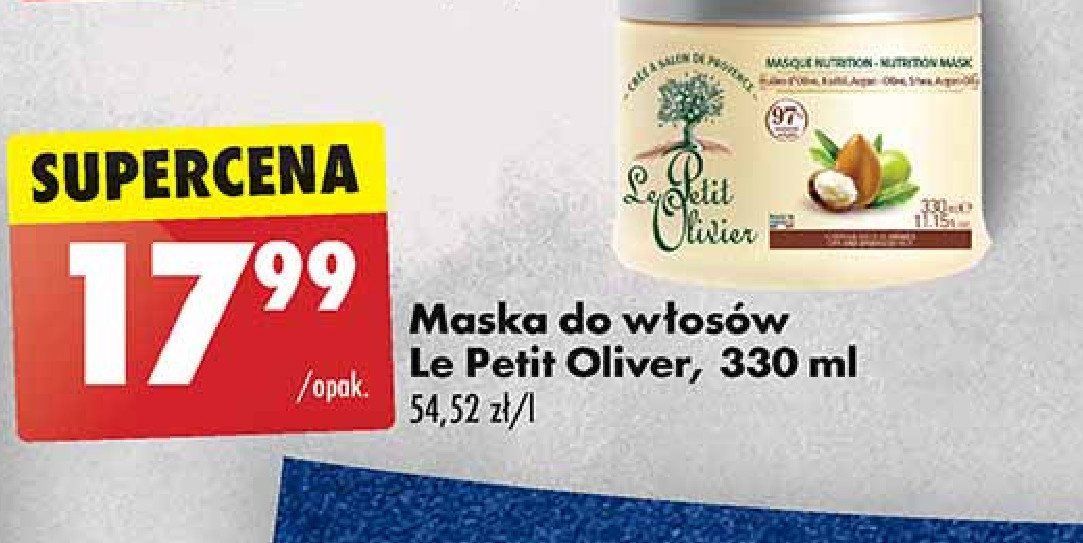 Maska do włosów oliwa shea argan Le petit olivier promocja