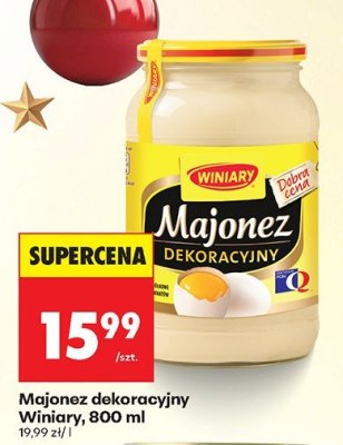 Majonez dekoracyjny Winiary, 800 ml promocja w Biedronka