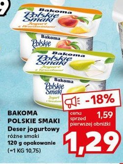Jogurt gruszka Bakoma polskie smaki promocja