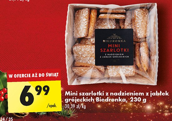 Mini szarlotki z nadzieniem z jabłek grójeckich Biedronka promocja w Biedronka