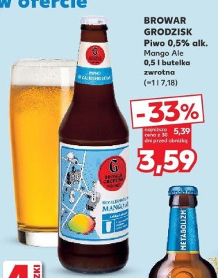 Piwo 0,5% alk. Mango Ale zwrotna promocja w Kaufland