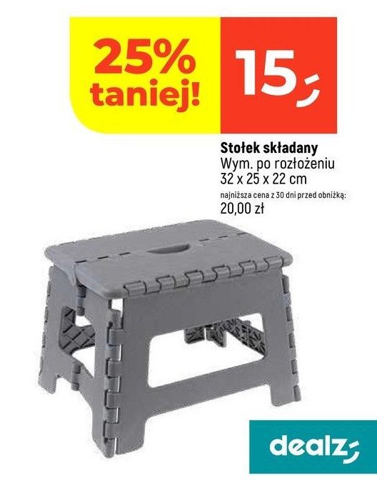 Stołek składany 32 x 25 x 22 cm promocja