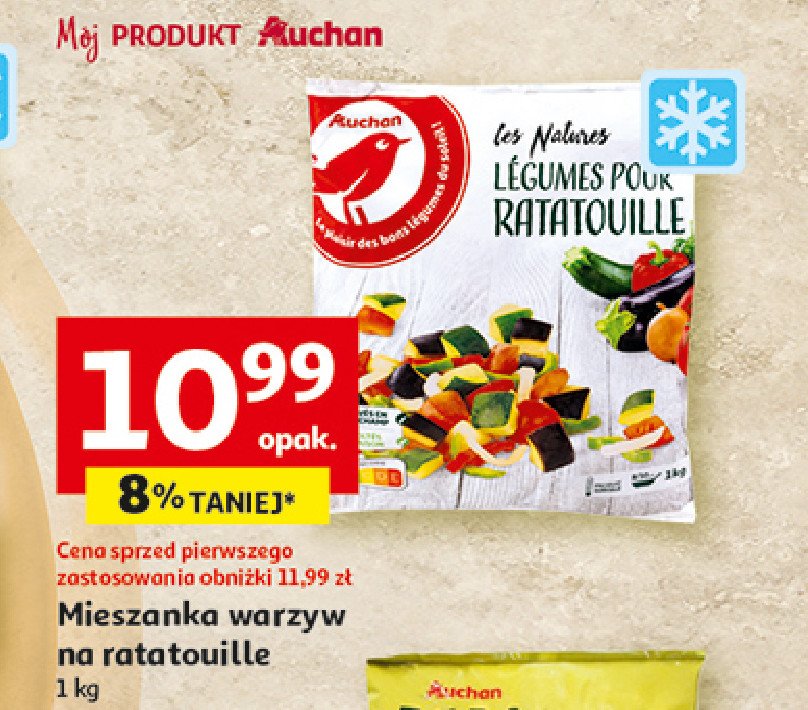 Mieszanka warzyw na ratatoui Auchan różnorodne (logo czerwone) promocja