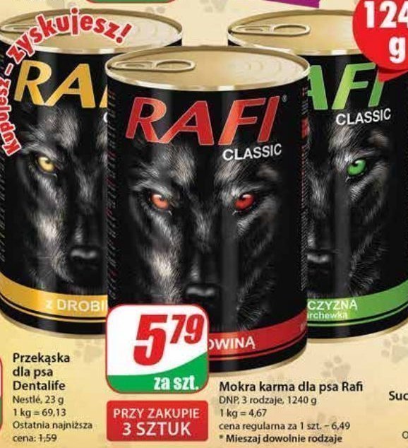 Karma dla psa z dziczyzną Rafi classic promocja