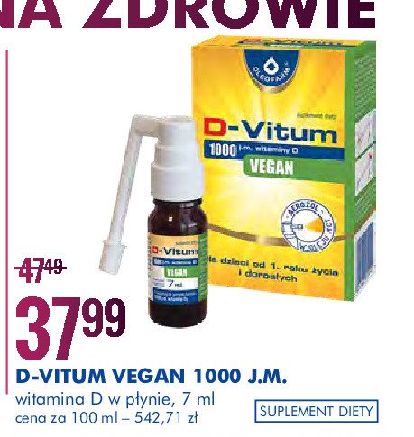 Aerozol 1000 j.m. vegan D-vitum promocja