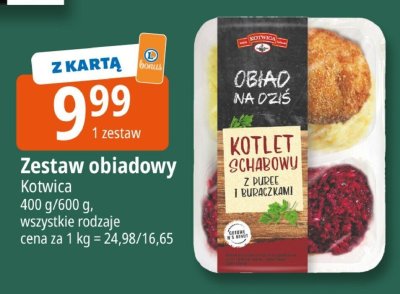 Zestaw obiadowy Kowlca 400 g/600 g różne rodzaje promocja w Leclerc
