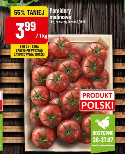 Pomidory malinowe promocja w POLOmarket