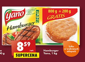 Hamburger Yano promocje