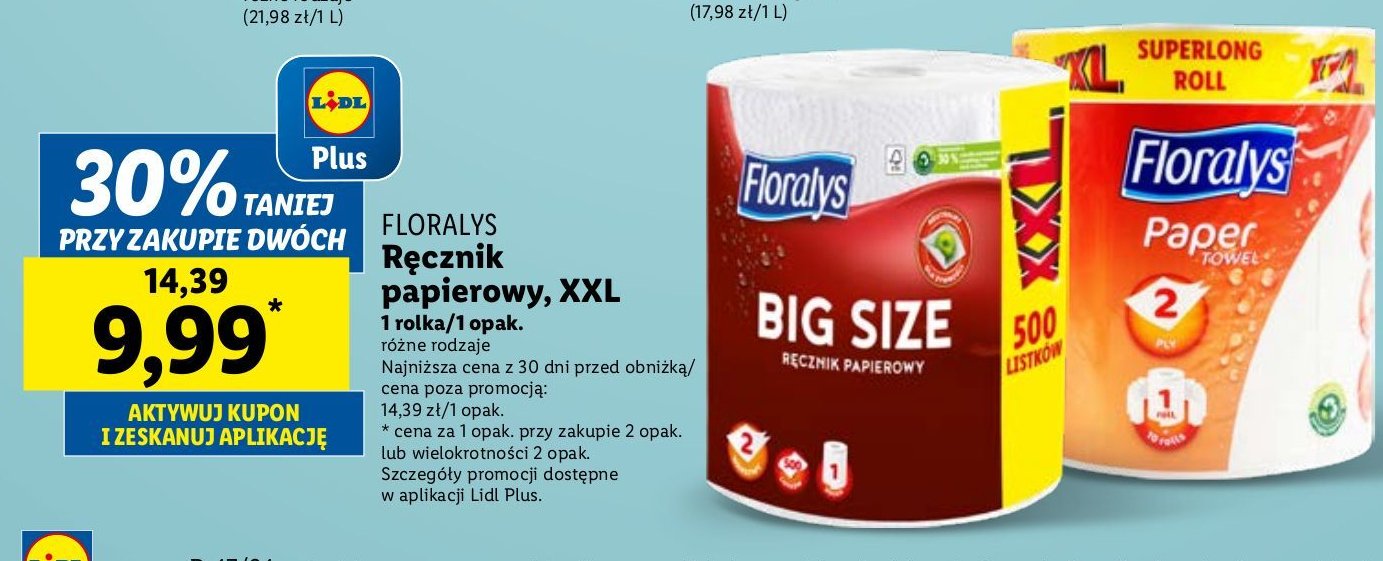 Ręcznik kuchenny xxl Floralys promocja