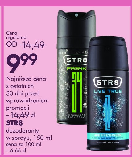 Dezodorant Str8 live true promocja w Super-Pharm