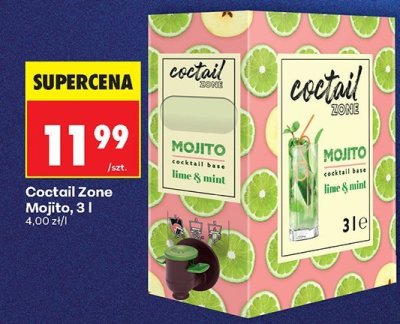 Coctail Zone Mojito baza koktajlowa lime & mint 3l promocja w Biedronka