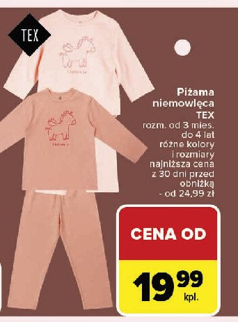 Piżama niemowlęca Tex promocja w Carrefour