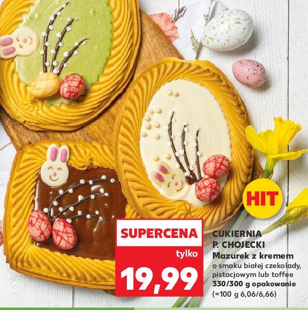 Mazurek o smaku bia艂ek czekolady Chojecki promocja