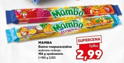 Guma rozpuszczalna wieloowocowa Mamba promocja