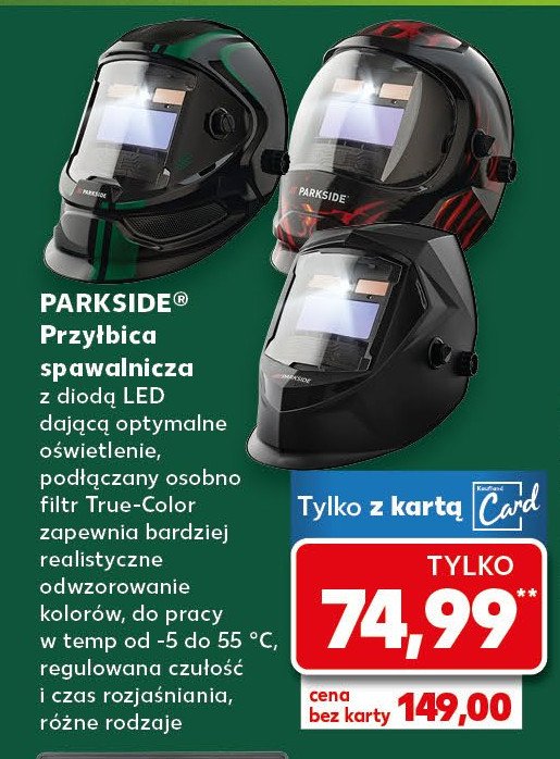 Przyłbica spawalnicza Parkside promocja w Kaufland
